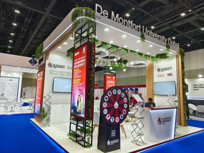 Exhibition stand builder Dubai | De Montfort University | Getex 2025